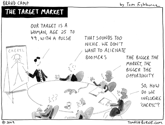 the target market - Marketoonist | Tom Fishburne