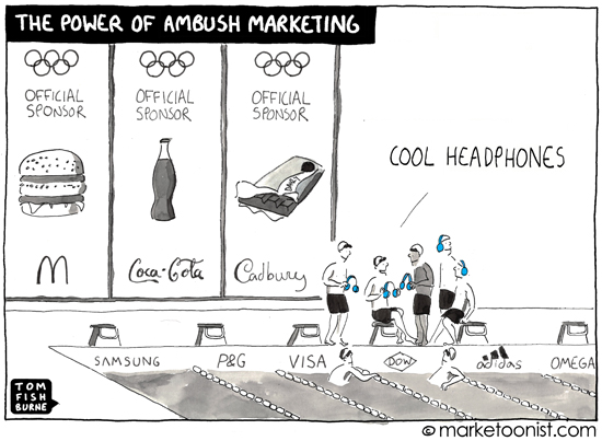 lealtad más y más penitencia the power of ambush marketing - Marketoonist | Tom Fishburne