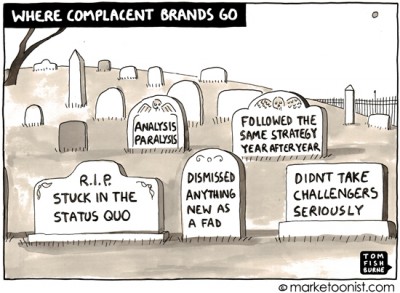 where complacent brands go - Marketoonist | Tom Fishburne