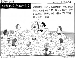 analysis paralysis - Marketoonist
