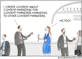 content marketing overload - Marketoonist | Tom Fishburne