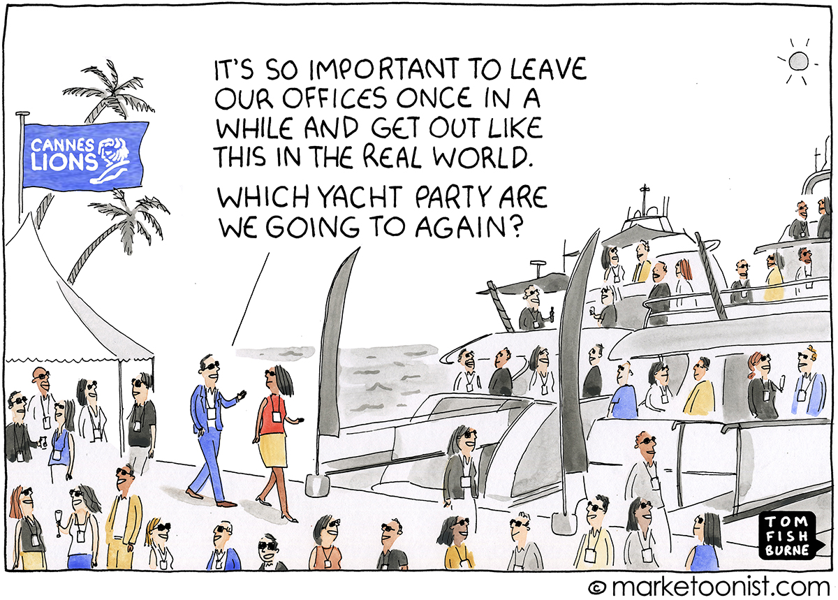 Cannes and the Marketing Echo Chamber cartoon