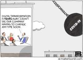 Digital Transformation cartoon