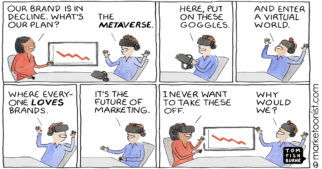 Marketing in the Metaverse cartoon
