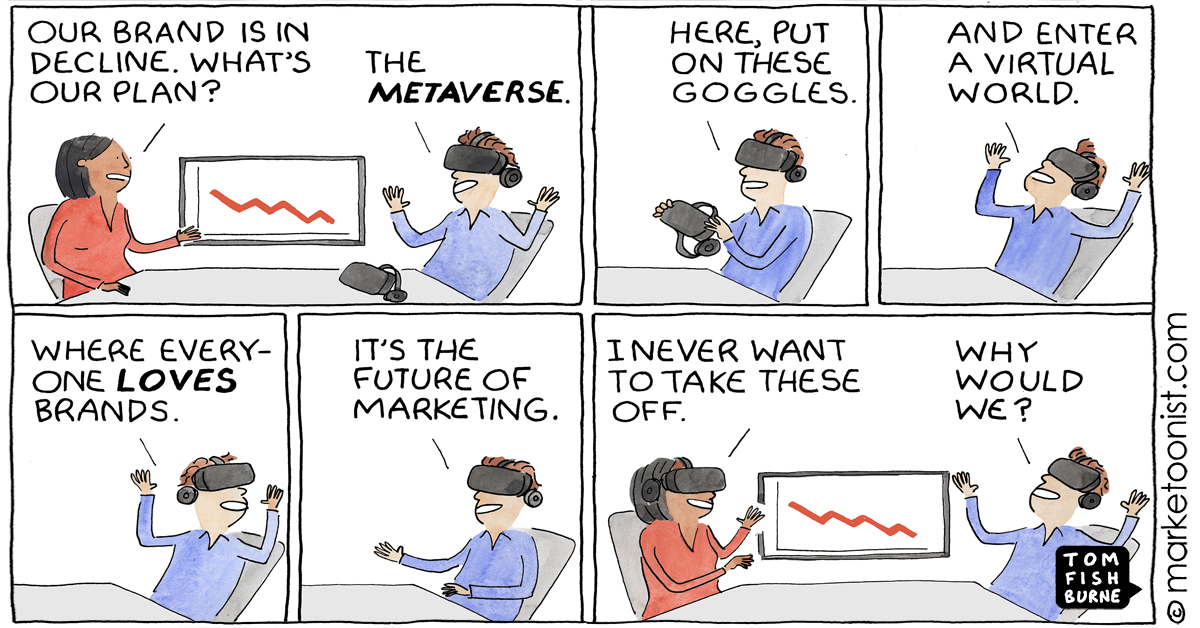Marketing in the Metaverse cartoon