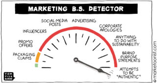 "Marketing B.S. Detector" cartoon