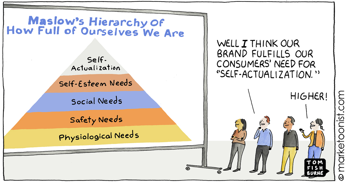 Maslow's Hierarchy of Needs cartoon