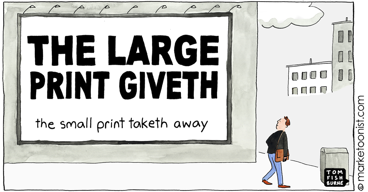 The Large Print Giveth cartoon