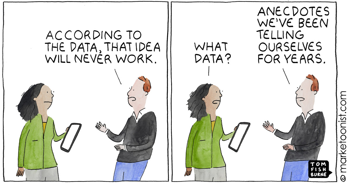 Anecdotes and Data cartoon