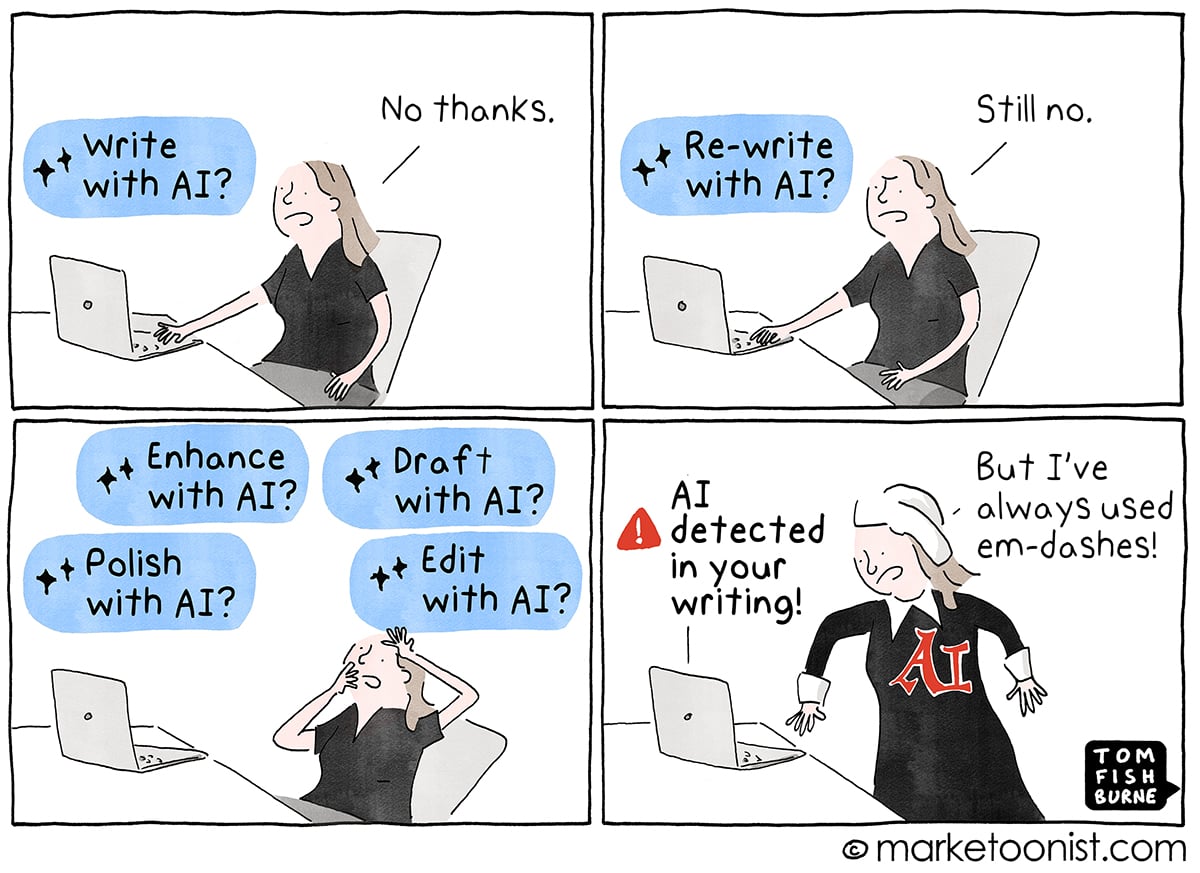 The AI Scarlet Letter Marketoonist carotoon